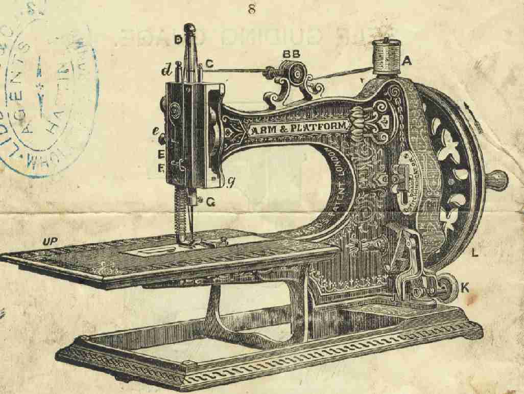 WARD ARM AND PLATFORM SEWING MACHINE HISTORY EDWARD WARD BY ALEX ASKAROFF